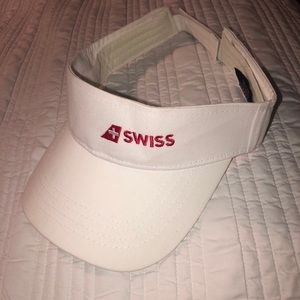 Unisex White Swiss visor